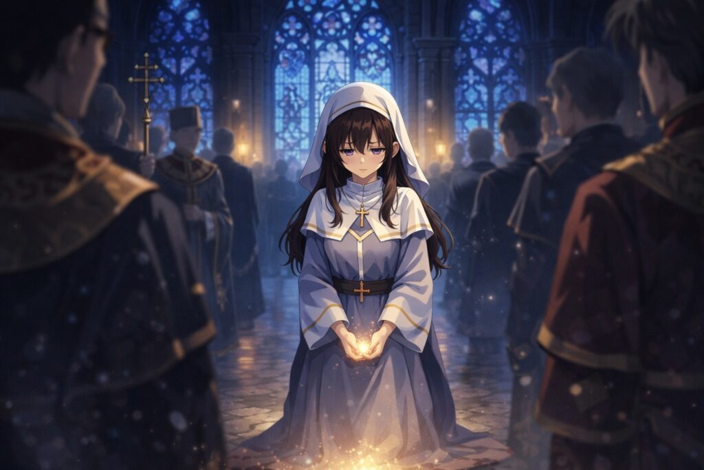 「ニセモノ聖女は運命を覆す」の原作小説