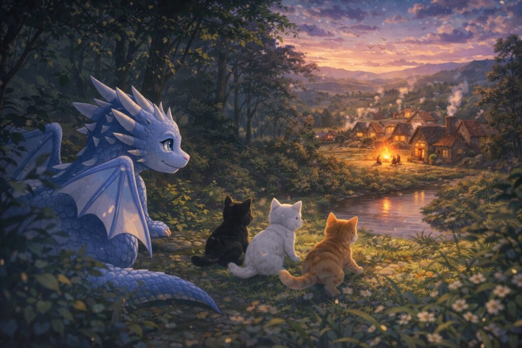 「猫と竜」のアニメ