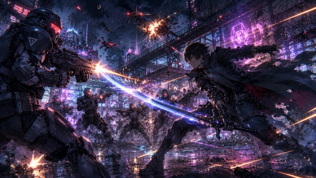 「異世界帰りの魔剣勇者、サイバーパンク世界で最強の殺し屋に」の原作小説