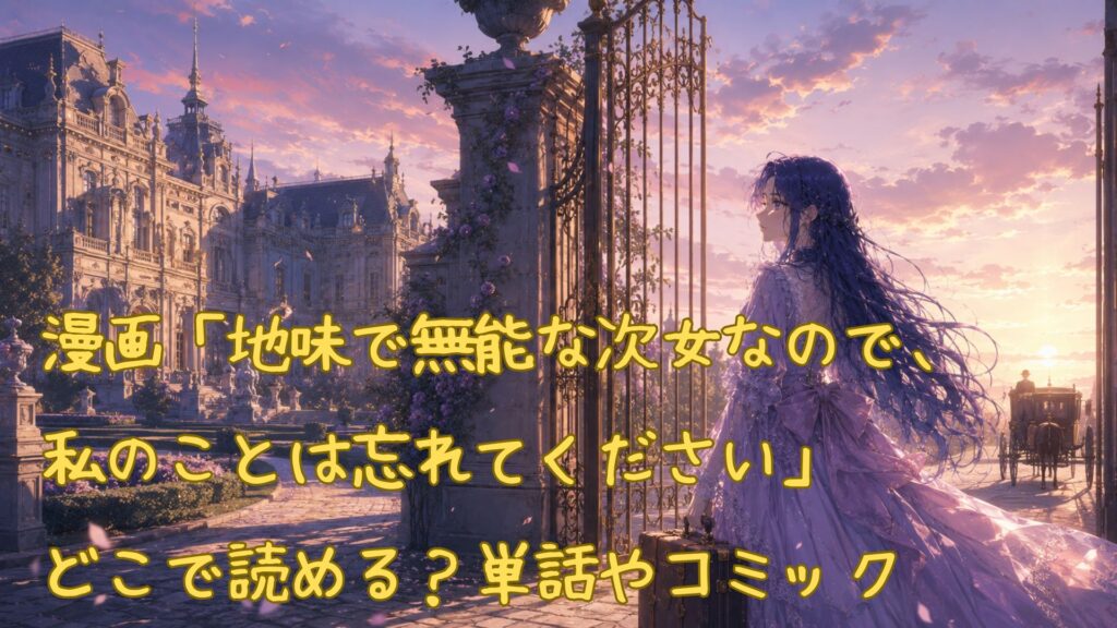 漫画「地味で無能な次女なので、私のことは忘れてください」はどこで読める